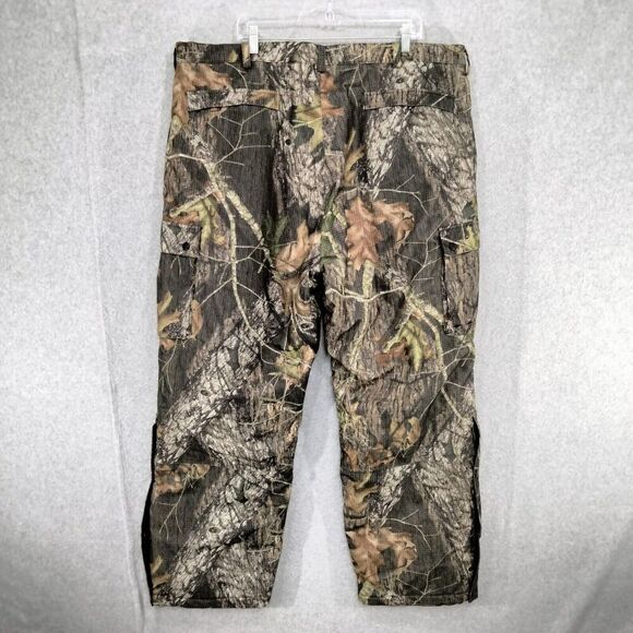 Bushmaster Cargo Pants Mens Size XXL PUL Mossy Oak Print Zip Ankle Waterproof - Picture 7 of 13